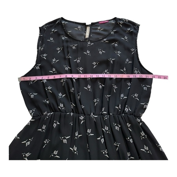 Modcloth | Ixia Sheath Dress Hummingbird Print Sleeveless Elastic Waist Size 2X - Picture 11 of 13